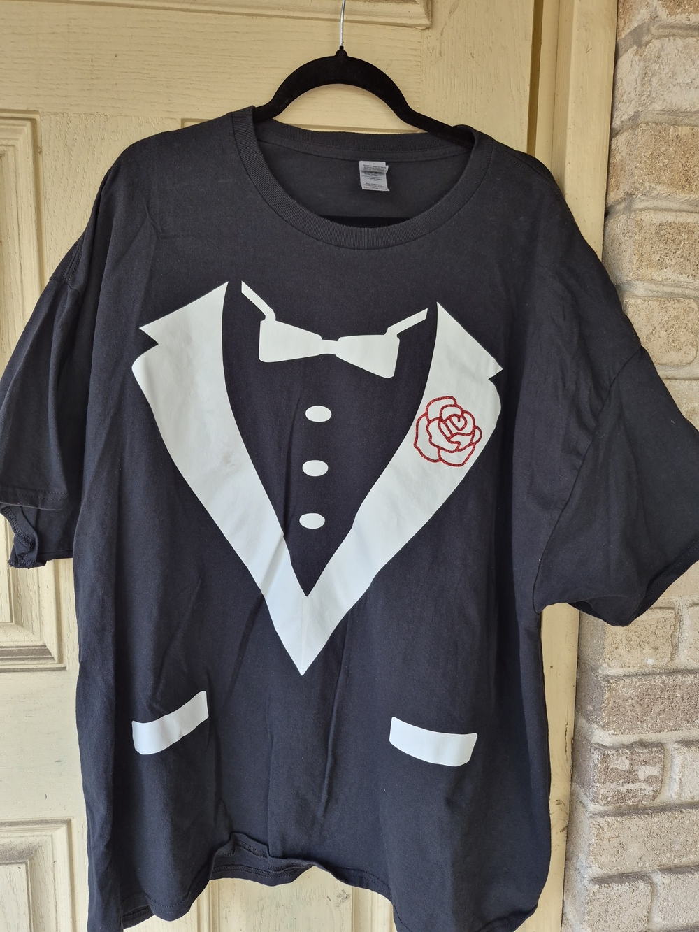 Classic Black Tuxedo Graphic Short-Sleeve Shirt